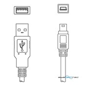 Leuze Serviceleitung KB USB A - USB miniB